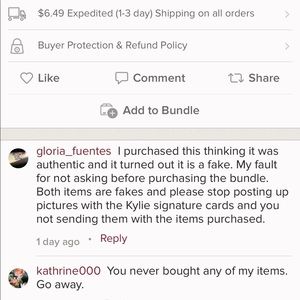 This person is selling knock off cosmetics.